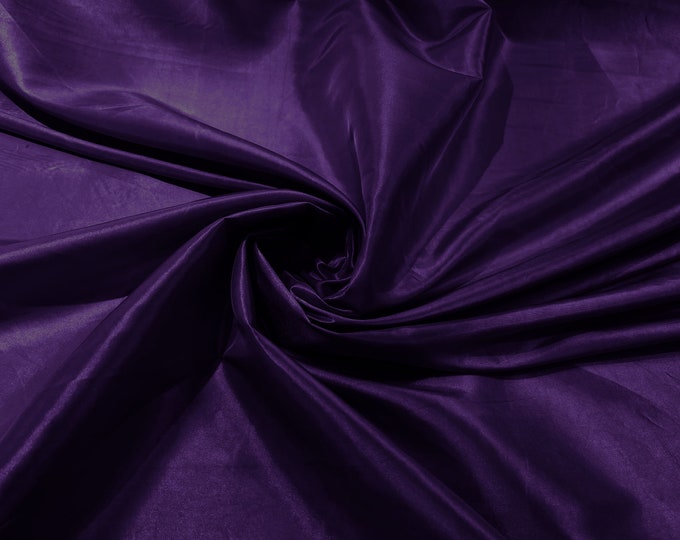 Solid Taffeta Fabric/ Taffeta Fabric By the Yard/ Apparel, Costume, Dress, Cosplay, Wedding. Purple