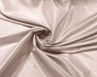 Solid Taffeta Fabric/ Taffeta Fabric By the Yard/ Apparel, Costume, Dress, Cosplay, Wedding. Light Champagne
