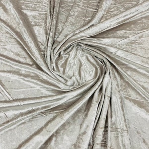 Knochen 60 &quot;breites 90% Polyester 10 Prozent Spandex Stretch Crushed Samt-Stoff für Nähen Bekleidung Kostüme Handwerk, verkauft lose Lagerware.