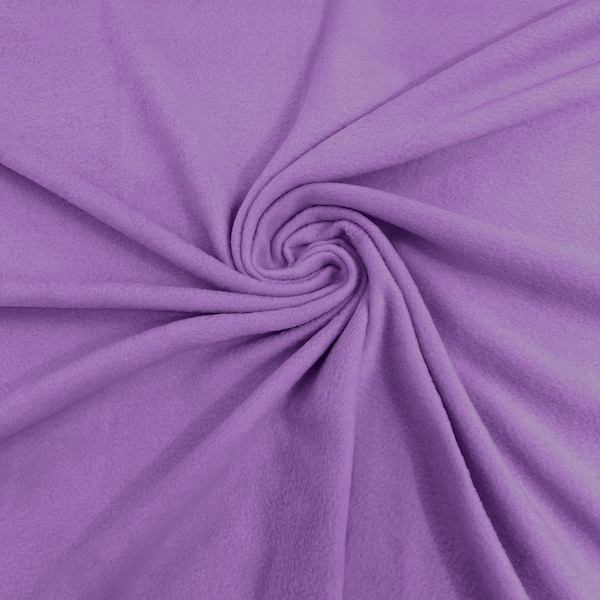 Lavender Solid Polar Fleece Fabric Anti-Pill 58" Wide Sold by The Yard.