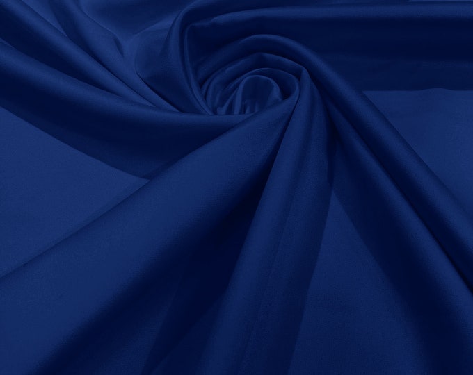 Dark Royal Blue - Matte L'Amour Satin (Peau de Soie) Duchess Fabric Bridesmaid Dress 58"-60" Wide/Costume/wedding.