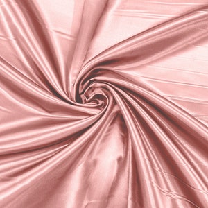 Blush Pink Heavy Shiny Bridal Satin Fabric for Wedding Dress, 60&quot; inches wide sold by The Yard. New Colors