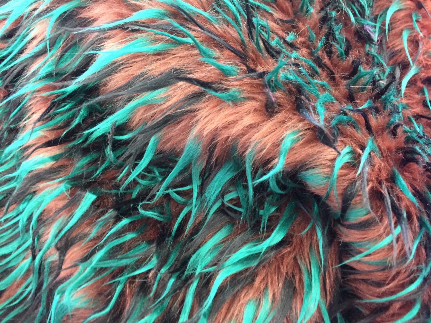 Dark Green Faux Fur Fabric By The Yard