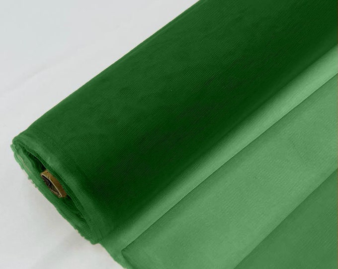 Emerald Green - Bridal Mesh Tulle Netting Fabric / Sheer Mesh /58" Wide / Sold by the Yard