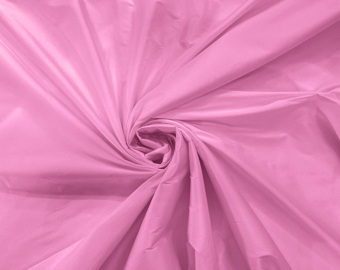 Candy Pink 100% Polyester Imitation Silk Taffeta Fabric 55" Wide/Costume/Dress/Cosplay/Wedding.