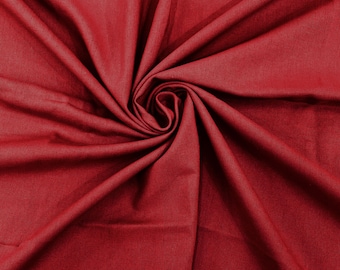 Red Medium Weight Natural Linen Fabric/50 " Wide/Clothing