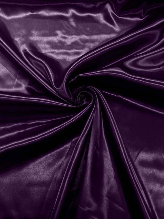 strapless open back dress Purple Floral Nylon/Metallic/Spandex Knit Fabric with Puff by The Yard, 58-60