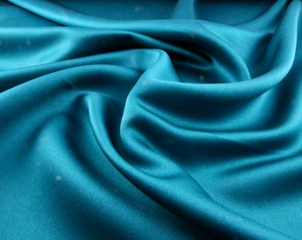 Teal Matte Satin (Peau de Soie) Duchess Fabric Bridesmaid Dress 58"-60" Wide Sold By The Yard.