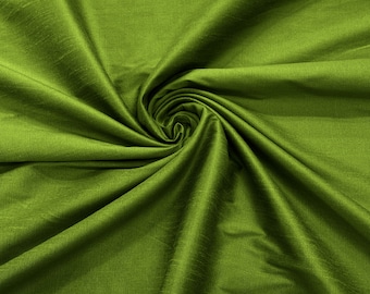 Lime Green Polyester Dupioni Faux Silk Fabric/ 55” Wide/Wedding Fabric/Home Decor.