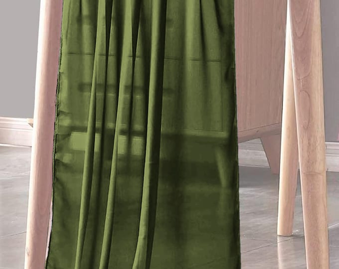 Dark Olive Green - Chiffon Sheer Table Runner for Wedding, Decorations for Birthday Parties, Banquets, Engagements.