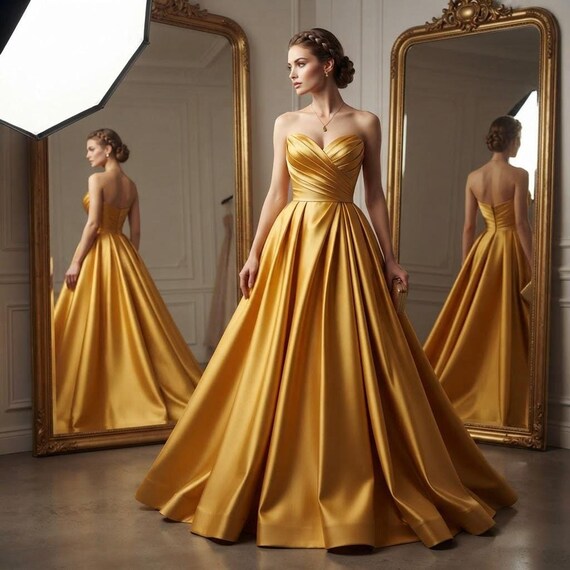 matt gold dress Matte Satin Fabric, Peau de Soie Polyester, 58 Inch Wide By The Yard formal gold dresses