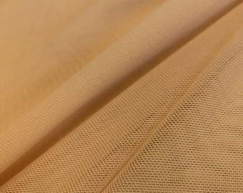 Nude 58/60" Wide Solid Stretch Power Mesh Fabric Nylon Spandex Sold By The Yard.