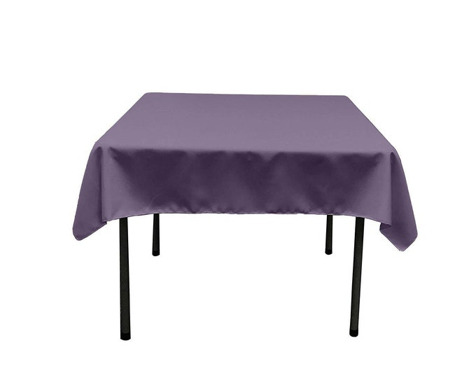 Dark Lilac Square Polyester Poplin Table Overlay - Diamond. Choose Size Below