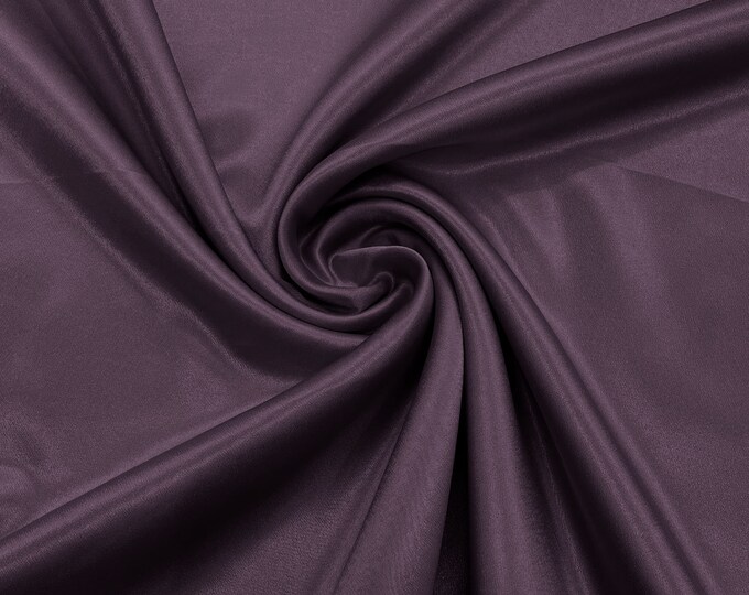 Light Plum Crepe Back Satin Bridal Fabric Draper/Prom/Wedding/58" Inches Wide Japan Quality.