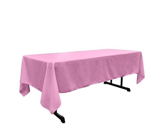 Mexi Pink - Rectangular Polyester Poplin Tablecloth / Party supply.