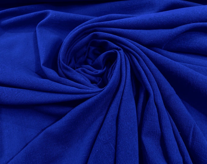 Royal Blue Muslin Crinkle Gauze Fabric, Cotton Gauze Swaddle Fabric, Fabric for Babies, Swaddle, dresses, Cheesecloth Fabric