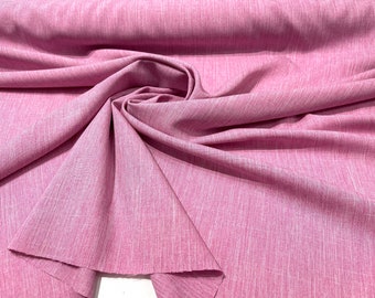 Pink Two-Tone Melange Poplin 58” Wide/ Polyester Poplin Fabric.