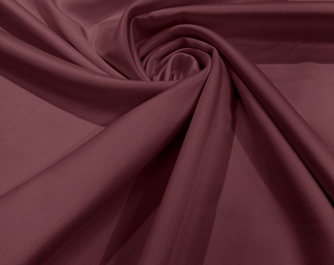 Dusty Rose - Matte L'Amour Satin (Peau de Soie) Duchess Fabric Bridesmaid Dress 58"-60" Wide/Costume/wedding.