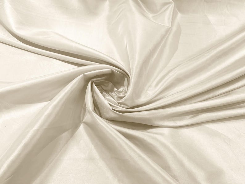 Ivory Taffeta Lightweight Polyester Fabric 58" Wide| Costume| Apparel Dresses. image 4