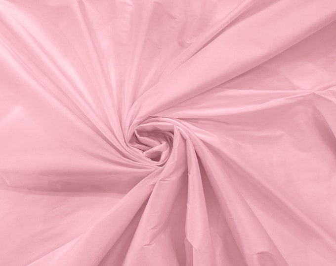 Pink 100% Polyester Imitation Silk Taffeta Fabric 55" Wide/Costume/Dress/Cosplay/Wedding.