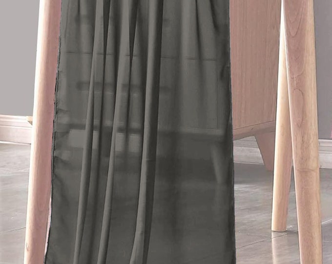 Dark Grey - Chiffon Sheer Table Runner for Wedding, Decorations for Birthday Parties, Banquets, Engagements.