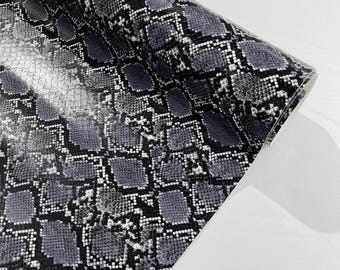 Tela de vinilo imitación piel de serpiente, 54" de ancho, piel de víbora texturizada cortada a medida