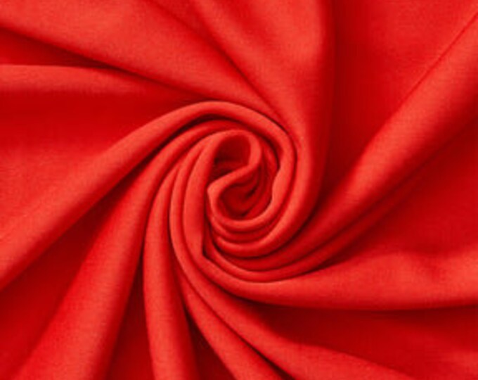 Red Polyester Knit Interlock Mechanical Stretch Fabric 58"/60"/Draping Tent Fabric. Sold By The Yard.