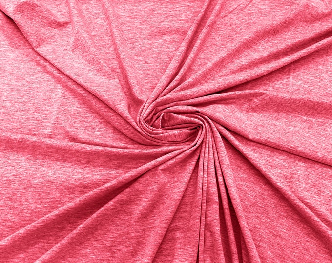 Neon Pink Two Tone 58/60" Wide  Cotton Jersey Spandex Knit Blend 95% Cotton 5 percent Spandex/Stretch Fabric/Costume
