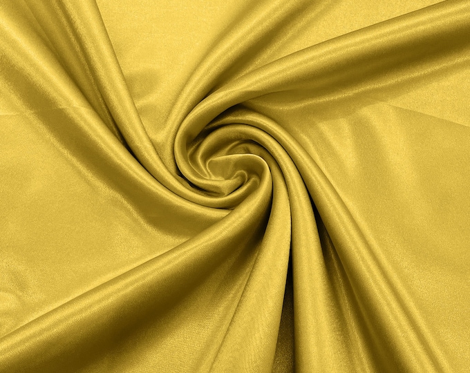Yellow Crepe Back Satin Bridal Fabric Draper/Prom/Wedding/58" Inches Wide Japan Quality.
