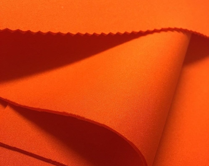 Orange 58/60" Wide 90% Polyester / 10 percent Spandex Neoprene Scuba Fabric Sold By The Yard.