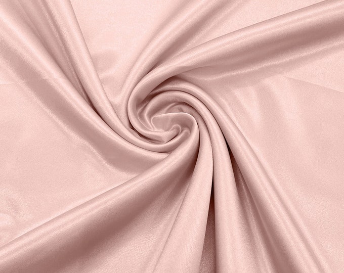 Blush Pink Crepe Back Satin Bridal Fabric Draper/Prom/Wedding/58" Inches Wide Japan Quality.