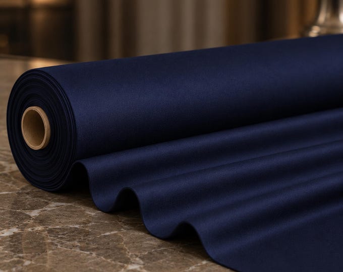 Navy Blue ITY 2 Way Stretch Spandex Knit Fabric| 58" Wide| Nightgown| sewing project