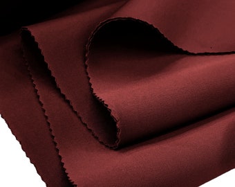Burgundy Neoprene Scuba Fabric 2mm Thick | Stretch Polyester Spandex 58" Wide.
