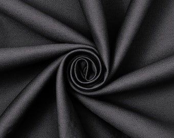 Charcoal Cotton Twill Fabric | 58'' Wide/Cotton/Medium Weight/Clothing/Denim/Dress | Jackets/Pants/Weave