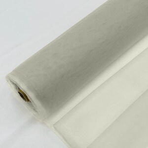 Dark Ivory - Bridal Mesh Tulle Netting Fabric / Sheer Mesh /58&quot; Wide / Sold by the Yard