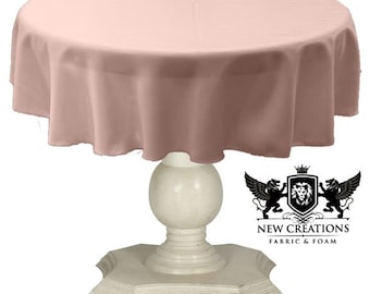 Rose Petal Pink Tablecloth Solid Dull Bridal Satin Overlay for Small Coffee Table Seamless.