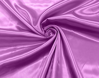 Violet - Shiny Charmeuse Satin Fabric for Wedding Dress/Crafts Costumes/58” Wide /Silky Satin