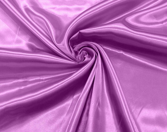 Violet - Shiny Charmeuse Satin Fabric for Wedding Dress/Crafts Costumes/58” Wide /Silky Satin