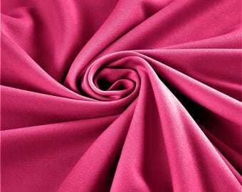 Fuchsia Polyester Stretch Scuba Knit Fabric| Wrinkle Free| 58" Wide| Apparel| Dresses.