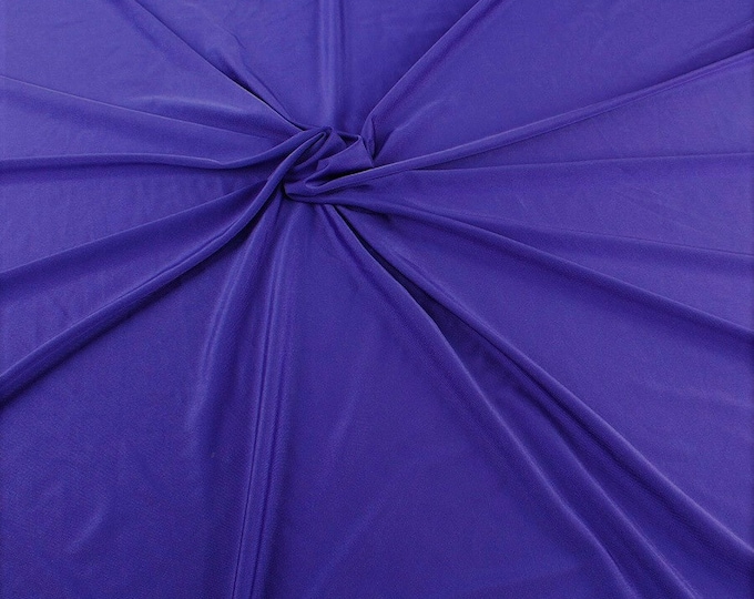 Purple Shiny Milliskin Nylon Spandex Fabric 4 Way Stretch 58" Wide Sold by The Yard