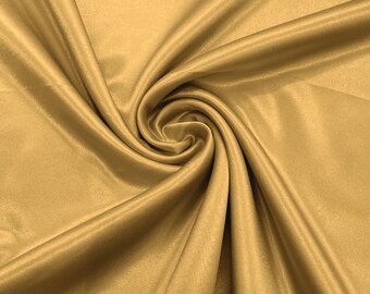 Gold Crepe Back Satin Fabric 58" Wide| Bridal| Prom| Nightgown| Wedding.