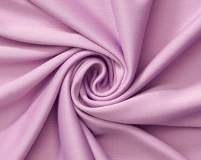 Lilac Polyester Knit Interlock Mechanical Stretch Fabric 58"/60"/Draping Tent Fabric. Sold By The Yard.