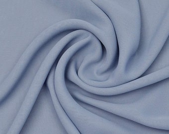 Steel Blue 58/60" Wide 100% Polyester Soft Light Weight, Sheer, See Through Chiffon Fabric Sold By The Yard.
