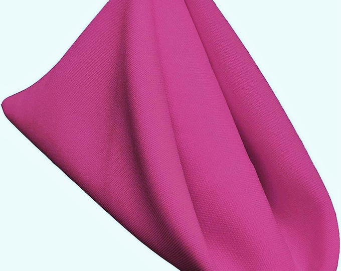 18 x 18 Inches Polyester Poplin Decorative Table Napkins, Party Supply - Pack of 12- Fuchsia