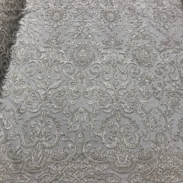 Beaded Lace Fabric Etsy