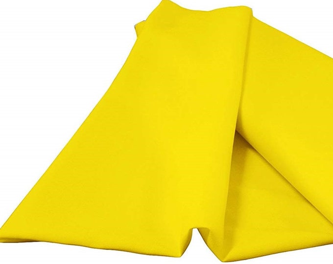 Bight Yellow 60" Wide 100% Polyester Spun Poplin Fabric Sold By The Yard.