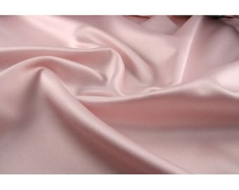 Light Pink Matte Satin (Peau de Soie) Duchess Fabric Bridesmaid Dress 58"-60" Wide Sold By The Yard.