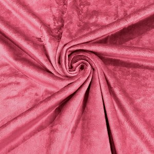 Hot Pink Solid Smooth Minky Fabric for Quilting, Blankets, Baby & Pet Accessories, Pillows, Throws, Clothes, Stuffed Toys, Costume.