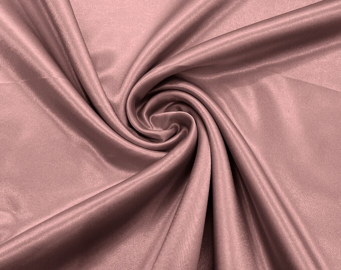 Dark Mauve Crepe Back Satin Bridal Fabric Draper/Prom/Wedding/58" Inches Wide Japan Quality.