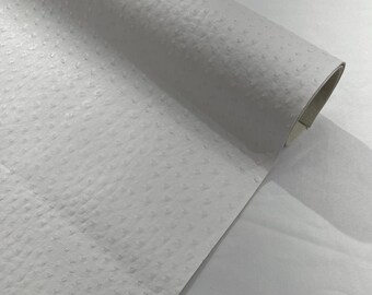 Faux Leather Ostrich Vinyl Fabric, 54” Wide Textured Upholstery Material